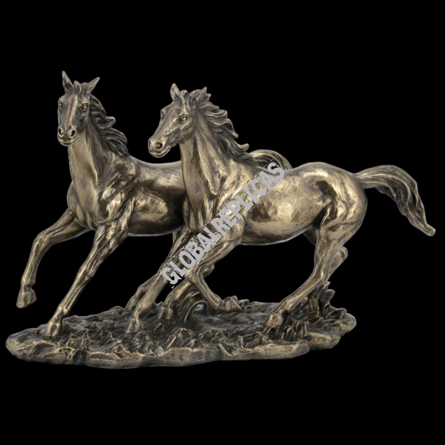 SCULPTURE GREAT Galloping Horses - VERONESE (WU76436A4)