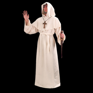 Monk's Robe and Hood white WS100298