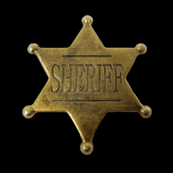 CLASSIC GOLD BADGE OF SHERIFF  (106)
