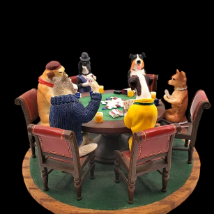 Dogs playing poker VERONESE  (WU76238YA)