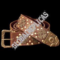 Decorated MEDIEVAL LONG LEATHER BELT (WS200672)