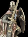 Figurka rzeźba Rycerz Templariusz z mieczem i tarczą Veronese WU78373A4 - 7