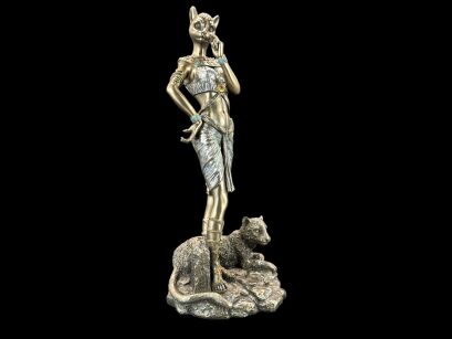 EGYPTIAN GODDESS BASTET WITH panther VERONESE (WU76880A4)