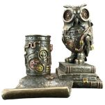 STEAMPUNK SOWA STOJAK NA KOMÓRKĘ I DŁUGOPISY VERONESE WU77491A4 - 9