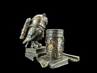 STEAMPUNK SOWA STOJAK NA KOMÓRKĘ I DŁUGOPISY VERONESE WU77491A4 - 7