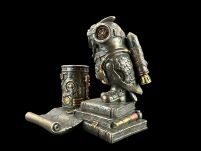 STEAMPUNK SOWA STOJAK NA KOMÓRKĘ I DŁUGOPISY VERONESE WU77491A4 - 8