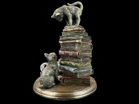 Figurka, statuetka, rzeźba Kot na książkach VERONESE WU78012A4 - 5