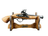 Włoski Pistolet Skałkowy z XVII w - Okładziny Drewniane  AG314.01 - 6