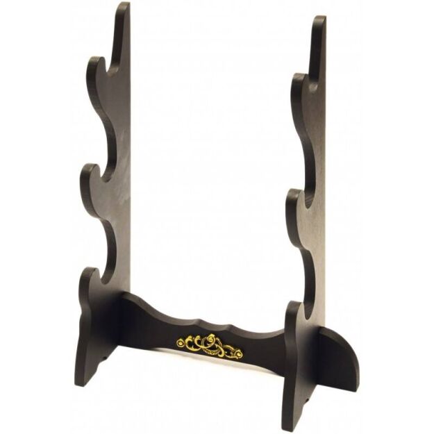 DREWNIANY POTRÓJNY STOJAK STOJĄCY LUB WISZĄCY NA MIECZE AG52/3N.01