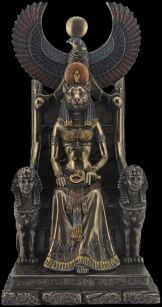 EGYPTIAN Goddess Sekhmet ON THE THRONE VERONESE (WU76715A4)