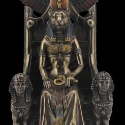 EGYPTIAN Goddess Sekhmet ON THE THRONE VERONESE (WU76715A4)