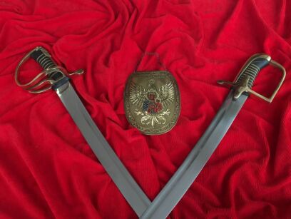 TWO Sabre POLISH AND gorget READY SET 