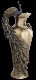 UNIQUE VASE WITH A BEAUTIFUL PEACOCK VERONESE  AN10505V4