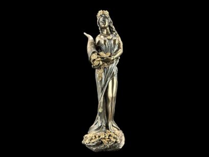 Figurka Rzeźba Statuetka Rzymska Bogini Fortuna z Rogiem Obfitości WU75416A4