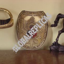 GOLD gorget - HOME OF HONOR GOD - to saber (R5)