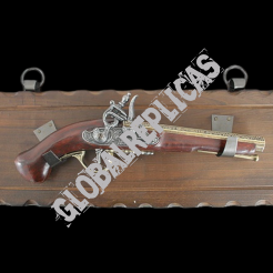 STYLISH GUN ON WOODEN DASHBOARD flintlock (K1094-1053L)