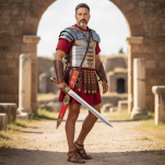 Rzymski Miecz Gladius z Pochwą i Symbolem Chi-Rho - Pod tym Znakiem Zwyciężysz JT6234G - 3