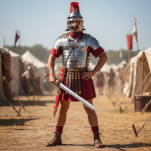 Rzymski Miecz Gladius z Pochwą i Symbolem Chi-Rho - Pod tym Znakiem Zwyciężysz JT6234G - 7