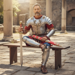 Rzymski Miecz Gladius z Pochwą i Symbolem Chi-Rho - Pod tym Znakiem Zwyciężysz JT6234G - 9