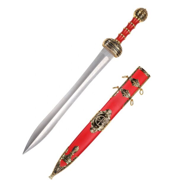 Rzymski Miecz Gladius z Pochwą i Symbolem Chi-Rho - Pod tym Znakiem Zwyciężysz JT6234G