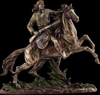 Mohican warrior on horseback shooting arrow veronese (wu75818a4