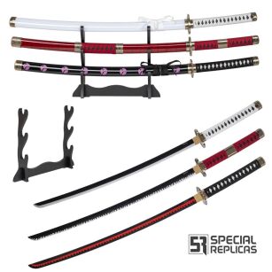 3 miecze Drewniana Wakizashi Kitetsu/Shisui/Wado Ichimonji 77cm JT10000-W