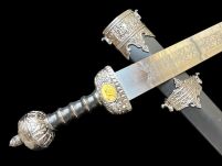 RZYMSKI MIECZ GLADIUS Z POCHWĄ JT6056BK MEGA HIT 80cm CZARNY + stojak - 6