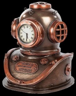 Hełm płetwonurka - zegarek Steampunk VERONESE  (WU76453A4)