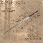 Wielki Miecz Geralta Inspirowany Wiedźmin The Witcher z Pianki FOAM LARP COSPALY FM101 - 7