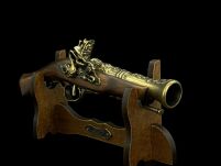 HISTORYCZNY GARŁACZ Z ZAMKIEM SKAŁKOWYM AG315.01 ze stojakiem - 8