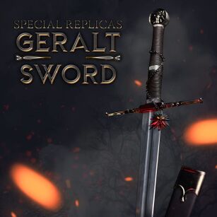 Wielki Miecz Geralta Inspirowany Wiedźmin The Witcher z Pochwą ZS637 DEKORACYJNY