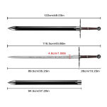 Miecz Geralta Bambusowe Ostrze inspirowany Wiedźmin The Witcher 3 Wild Hunt z Pochwą 122 cm JT10637 - 9