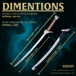 Miecz Yasuo inspirowany League of Legends z Pochwą 109 cm JT6606-B - 3