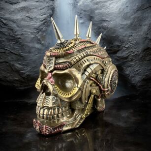 Szkatułka w kształcie czaszki Draugra STEAMPUNK Veronese WU78024A4