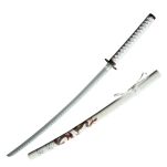 Miecz Katana Ostrze Bambusowe Biały Smok z Pochwą i Stojakiem HK1129WD - 10