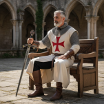 WSPANIAŁY MIECZ ZAKONU TEMPLARIUSZY 4112  Pasowanie Wojowników Maryi - 14