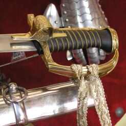 SMOOTH POLISH SABRE hussar with finger  with scabbard