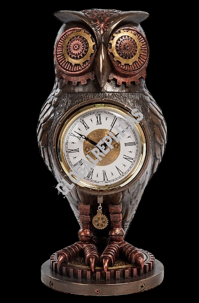 STEAMPUNK CLOCK OWL VERONESE  (WU76683V4)