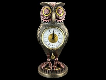 STEAMPUNK CLOCK OWL VERONESE  (WU76683V4)