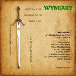 Nożyk do listów miniaturka historyczny miecz szkockich górali claymore (22)plus stojak - 17