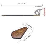 Topór Gimli Inspirowany The Lord of The Rings z Zawieszką 118 cm JT6388 - 4