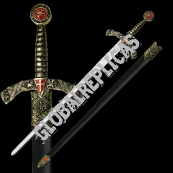 Richly decorated KNIGHTS TEMPLAR SWORD with sheath  (SW-374)