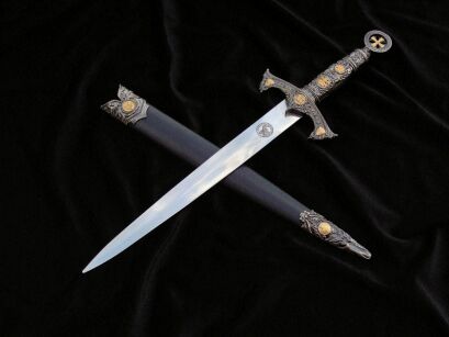 KNIGHT dagger TEMPLAR WITH SCABBARD JT5172S MEGA HIT 40 cm
