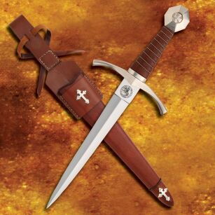 TEMPLAR DAGGER WITH SCABBARD AND FROG WS404335