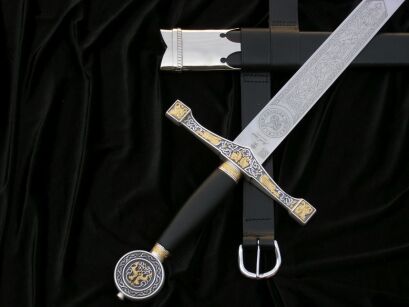 SWORD EXCALIBUR with scabbard and belt V752