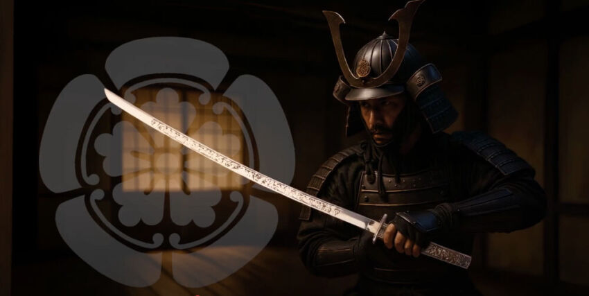 GRAWEROWANA KATANA JAPOŃSKA MASAMUNE ODA MIECZ SAMURAJSKI 180 +STOJAK