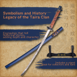 RODOWA KATANA JAPOŃSKA TAIRA HEIKE MIECZ SAMURAJSKI 126 + STOJAK - 2
