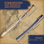RODOWA KATANA JAPOŃSKA TAIRA HEIKE MIECZ SAMURAJSKI 126 + STOJAK - 4
