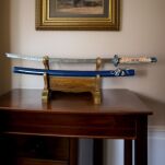 RODOWA KATANA JAPOŃSKA TAIRA HEIKE MIECZ SAMURAJSKI 126 + STOJAK - 12