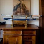 RODOWA KATANA JAPOŃSKA TAIRA HEIKE MIECZ SAMURAJSKI 126 + STOJAK - 13